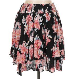 torrid sz 0 Floral Roses Ruffled Pull On High Low Skirt whimsigoth boho